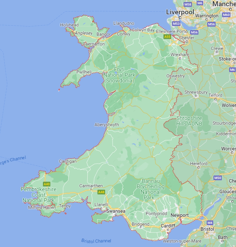 Bản đồ Wales