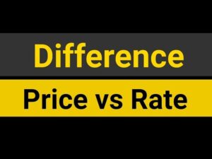 Phân biệt từ Price và Rate